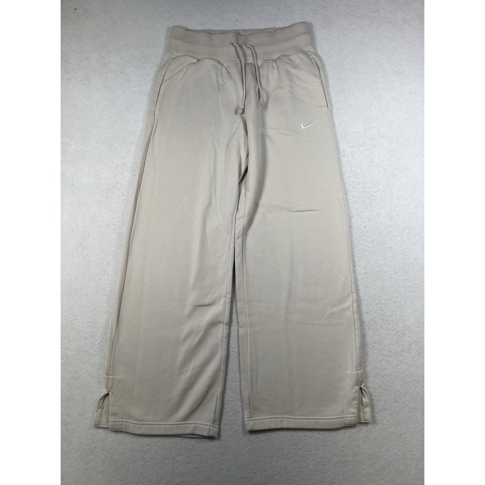 Nike Women's High-Waisted Wide-Leg Sweatpants Light Brown/Sail DQ5615-104 M
